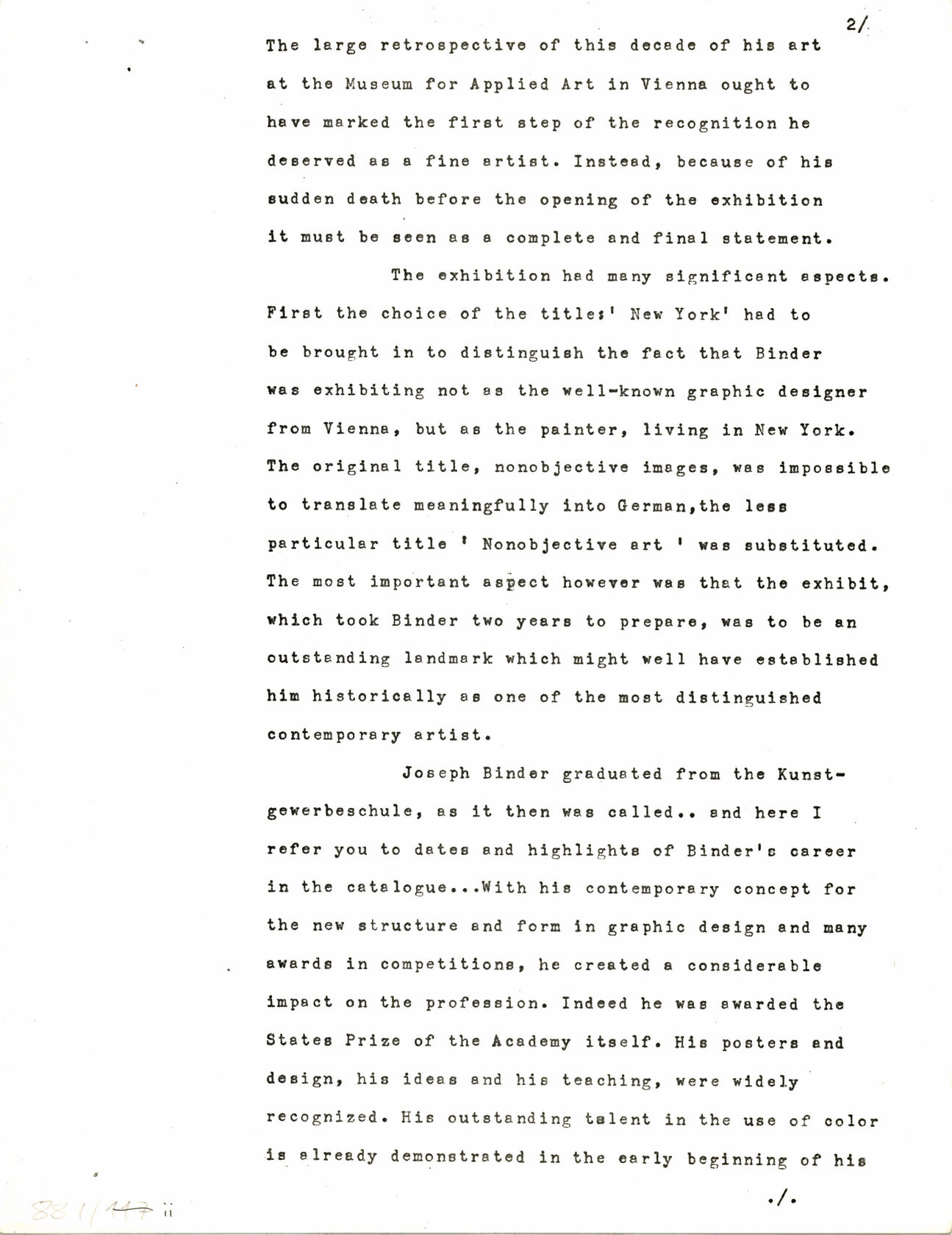 MAK, Legat Carla und Joseph Binder