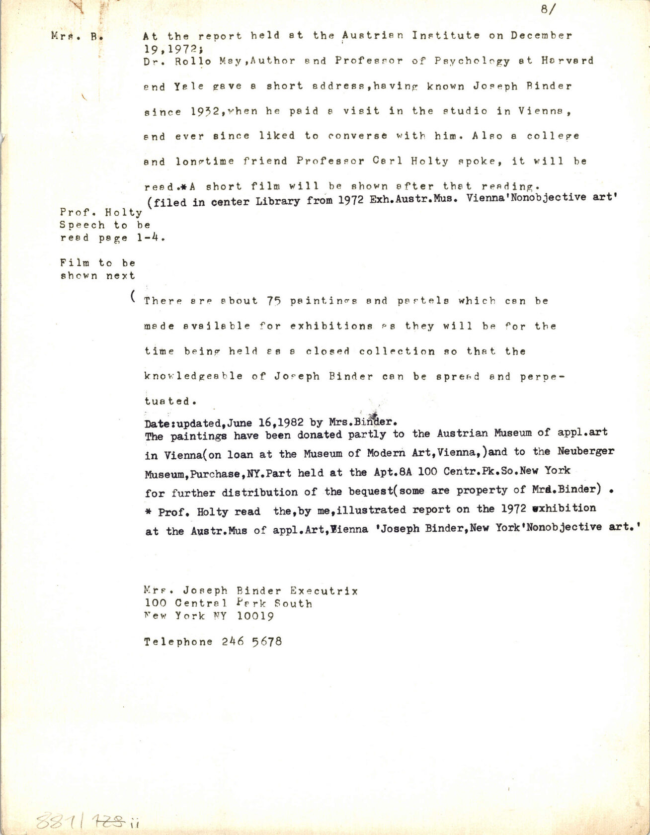 MAK, Legat Carla und Joseph Binder