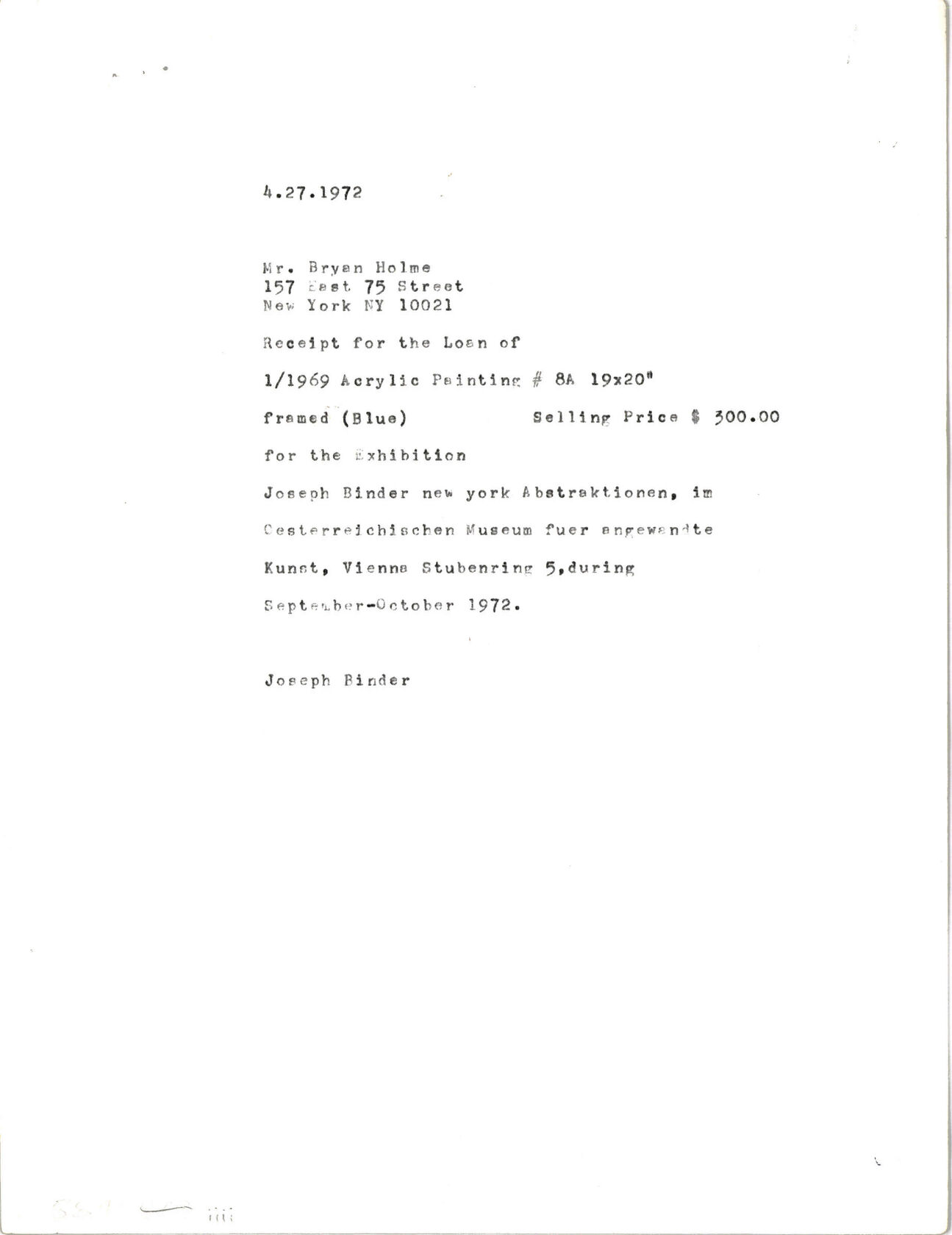 MAK, Legat Carla und Joseph Binder