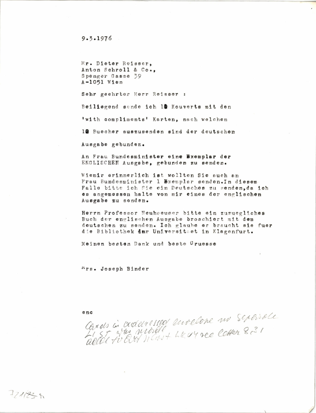 MAK, Nachlass Carla und Josef Binder