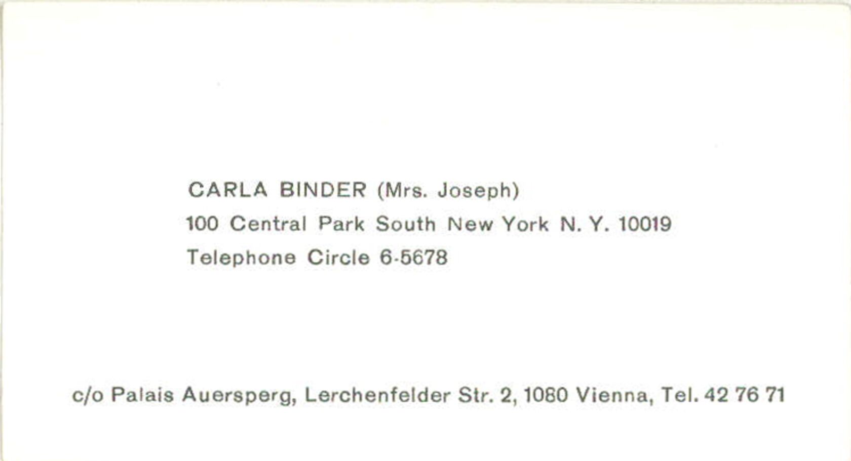 MAK, Legat Carla und Joseph Binder